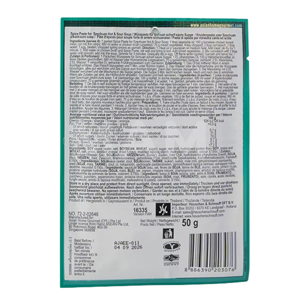 AHG Szechuan Hot & Sour Soup Paste 50G - Image 2