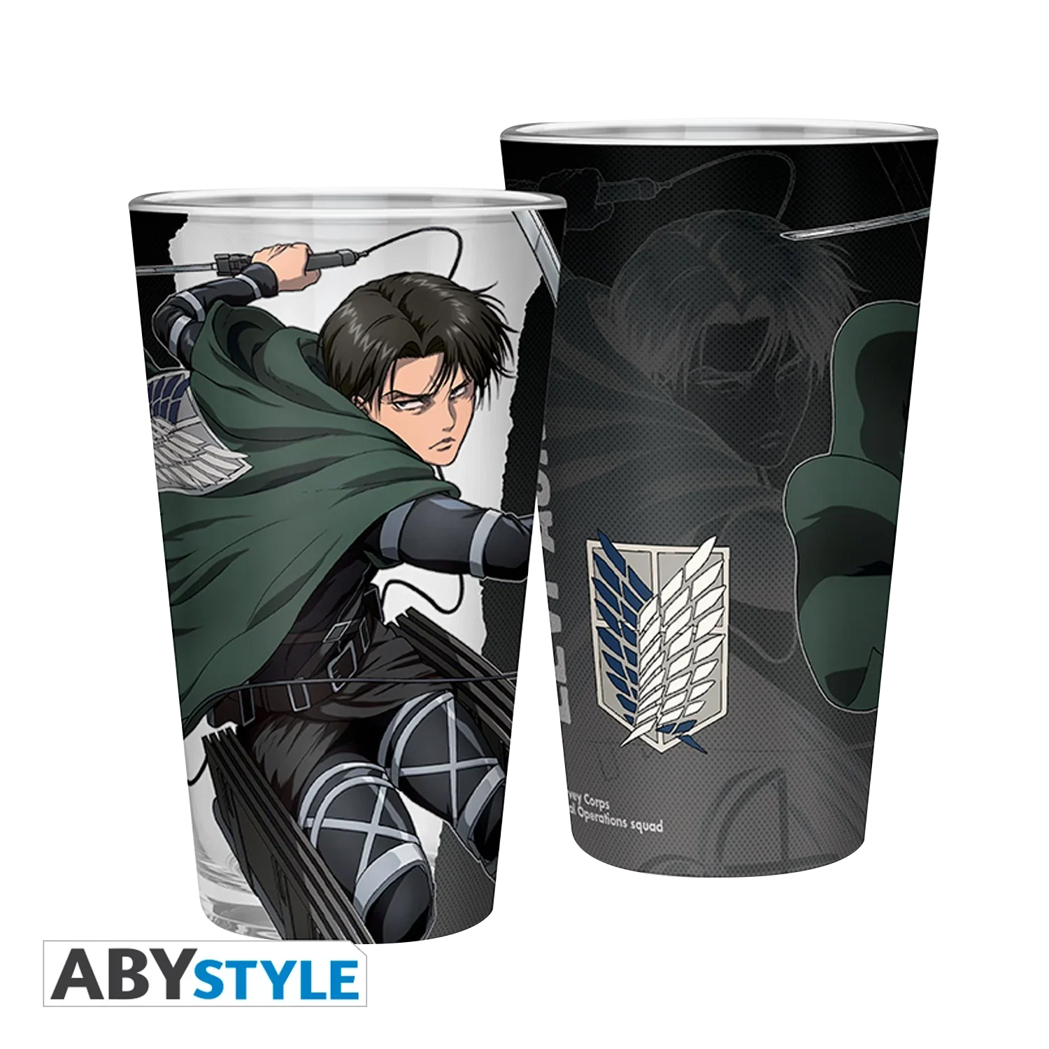 ATTACK ON TITAN Large Glass Levi S4 400ML - Image 2