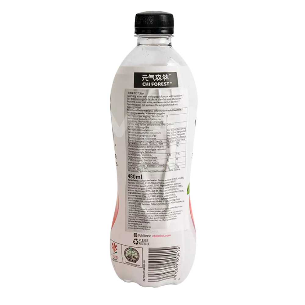 CHI FOREST Sprudelwasser Pfirsich 480ML - Image 2