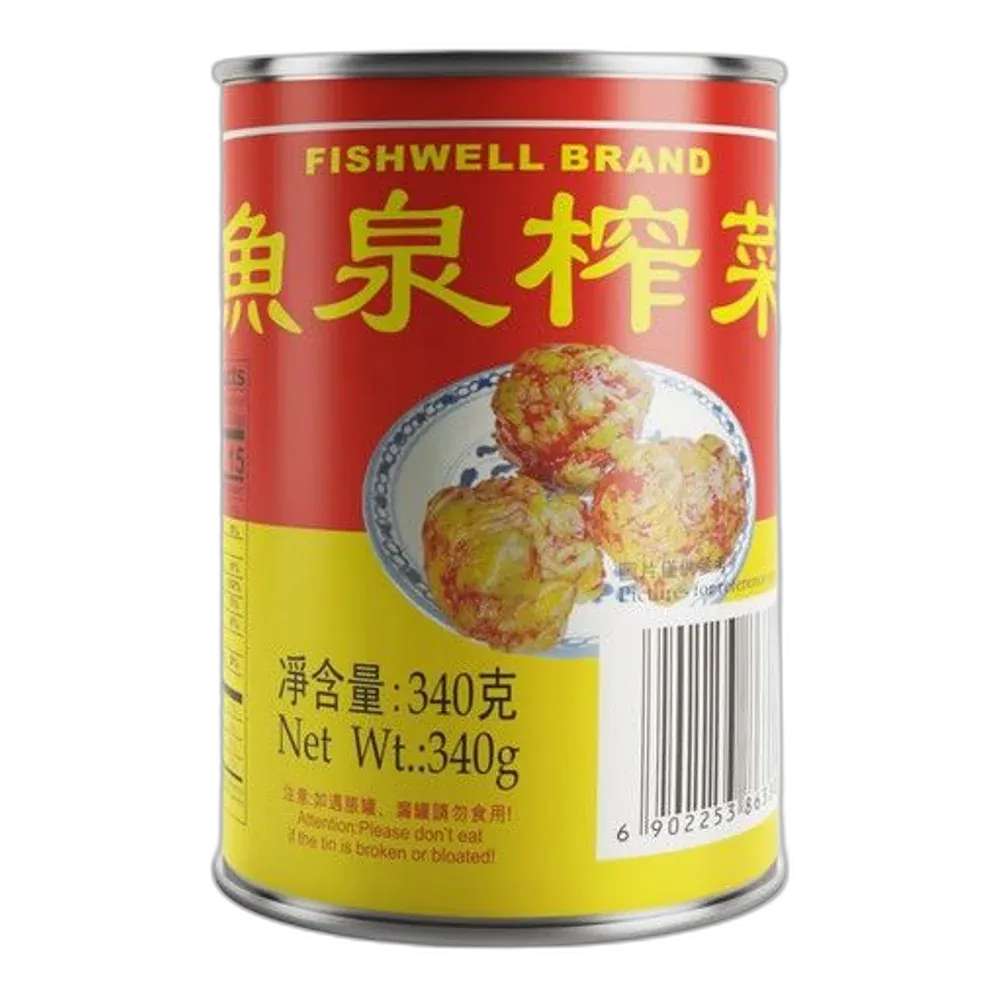 FISH WELL Brand Preserved Mustard Stem Whole 340G