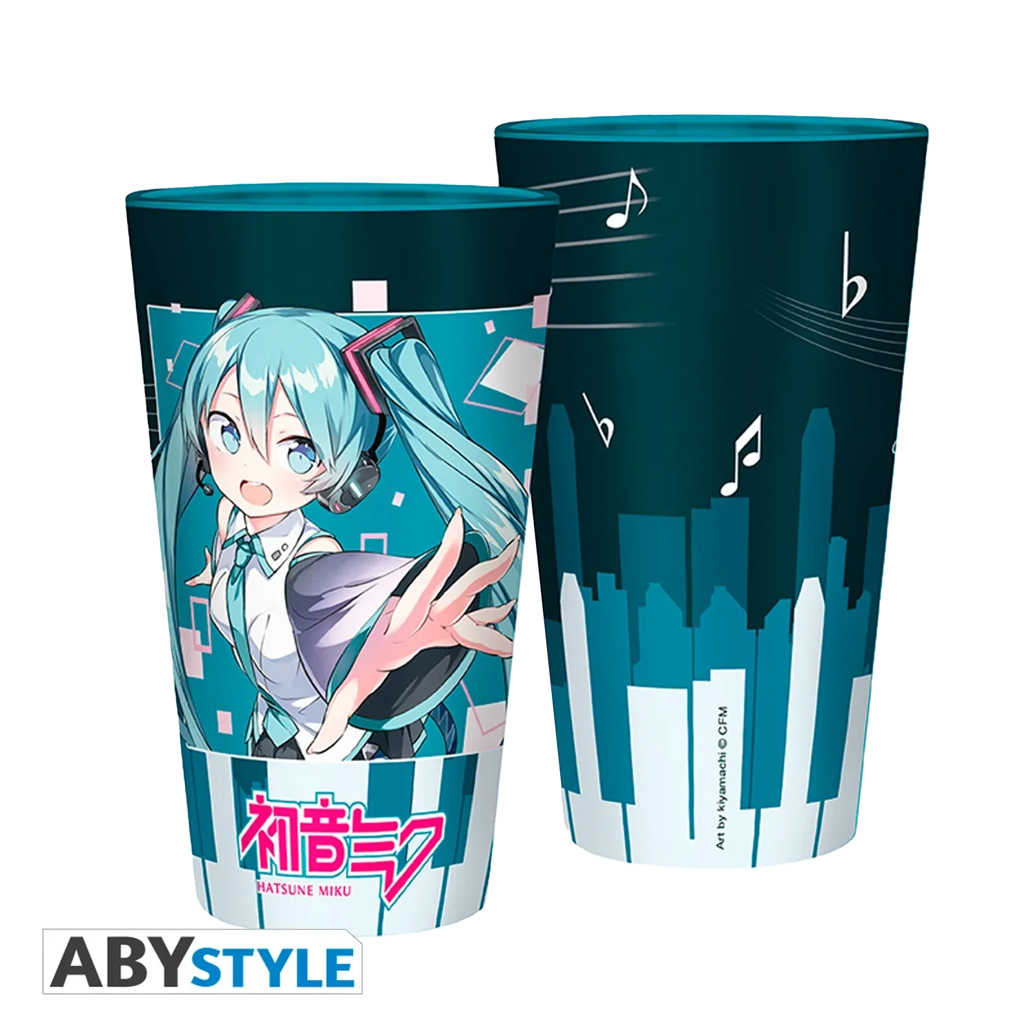 HATSUNE MIKU Large Glass Musical City 400ML - Image 2