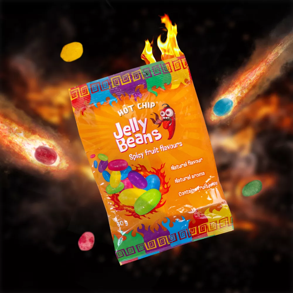 HOT CHIP Jelly Beans Spicy Fruit Flavours 60G - Image 3