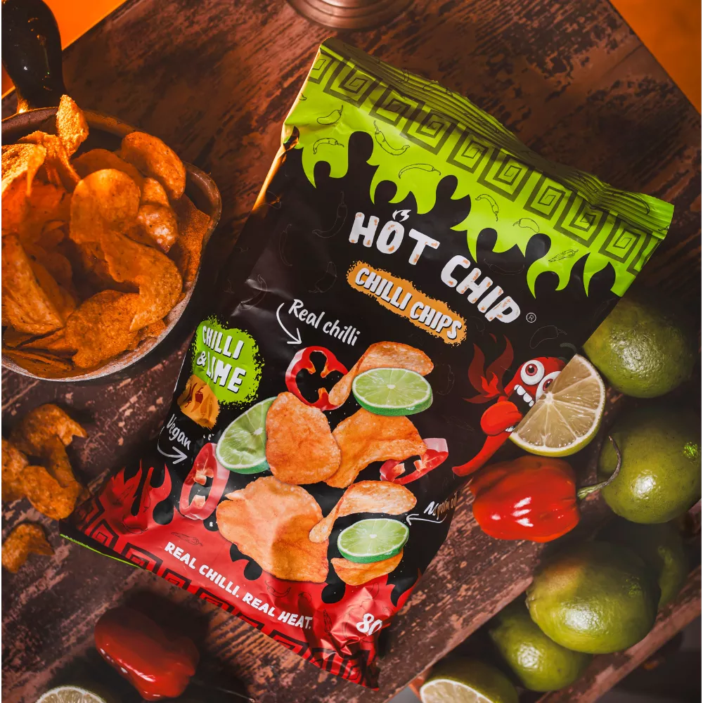 HOT CHIP Kartoffelchips Chilli & Limette 80G - Image 3