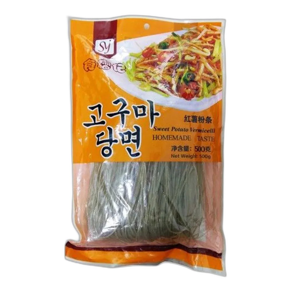 JING YI GEN Süßkartoffel- Nudeln Dünn 500G