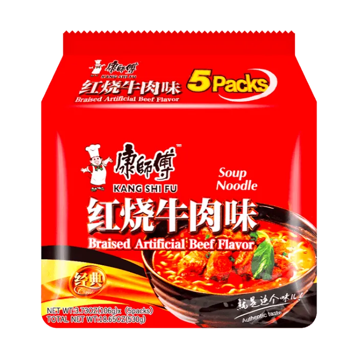 KANGSHIFU Instant Nudeln geschmortes Rind 5x106g