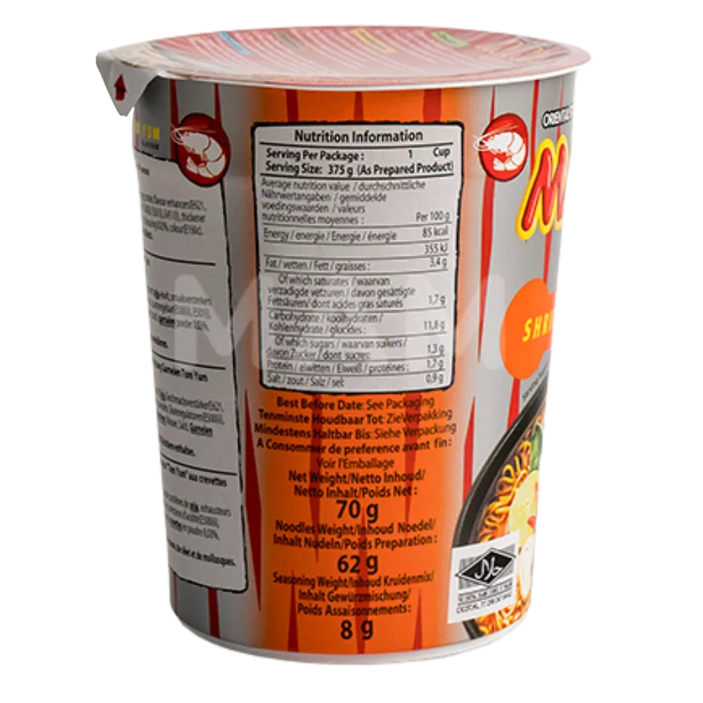 MAMA Instant Nudeln Shrimp Tom Yum Cup 70G - Image 2