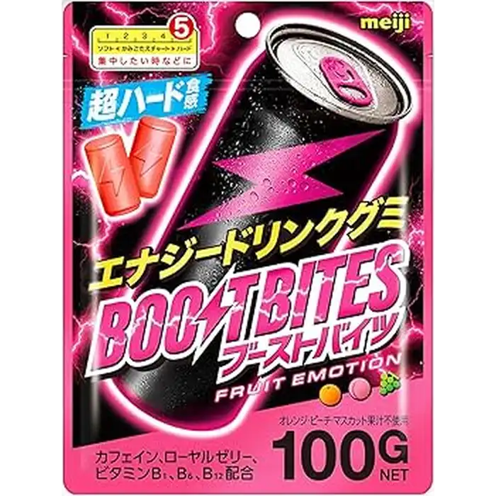MEIJI Boost Bites Hard Gummy Fruit Flavor 100G