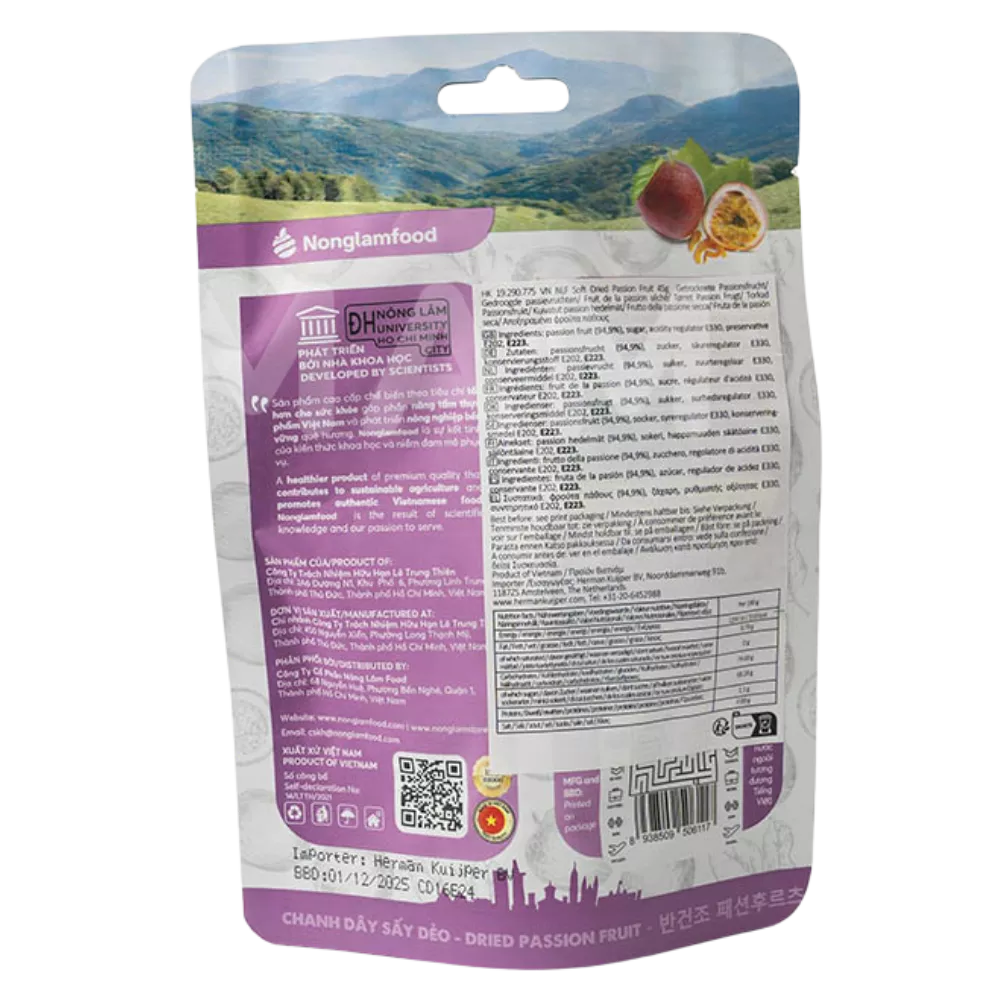 NONGLAMFOOD Getrocknete Passionsfrucht 45G - Image 2