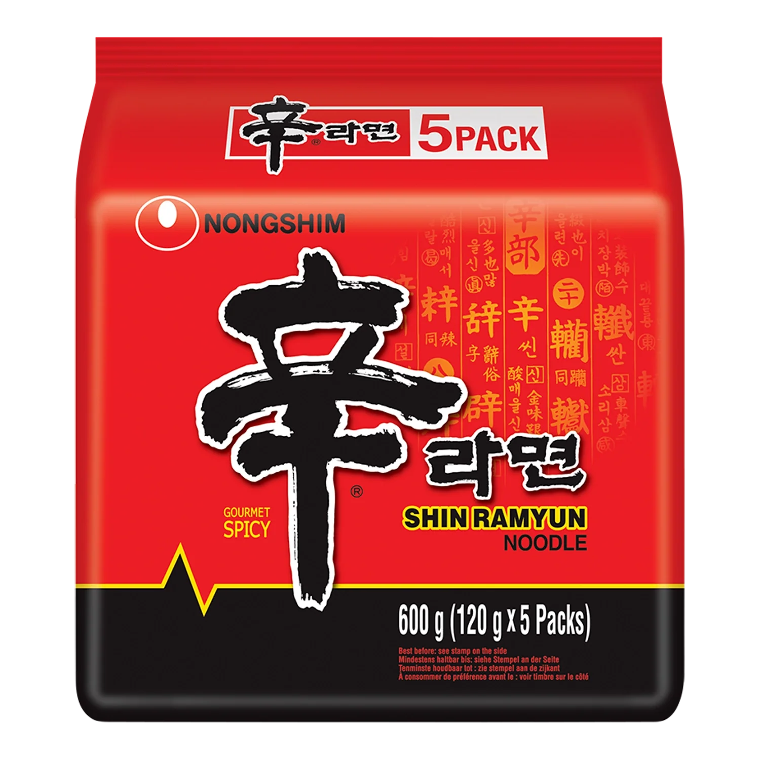 NONGSHIM Instant Nudeln Shin Ramyun 5x120G