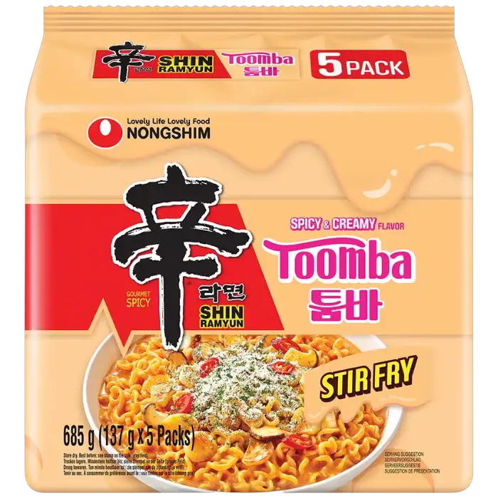 NONGSHIM Instant Nudeln Shin Ramyun Toomba 5x137G