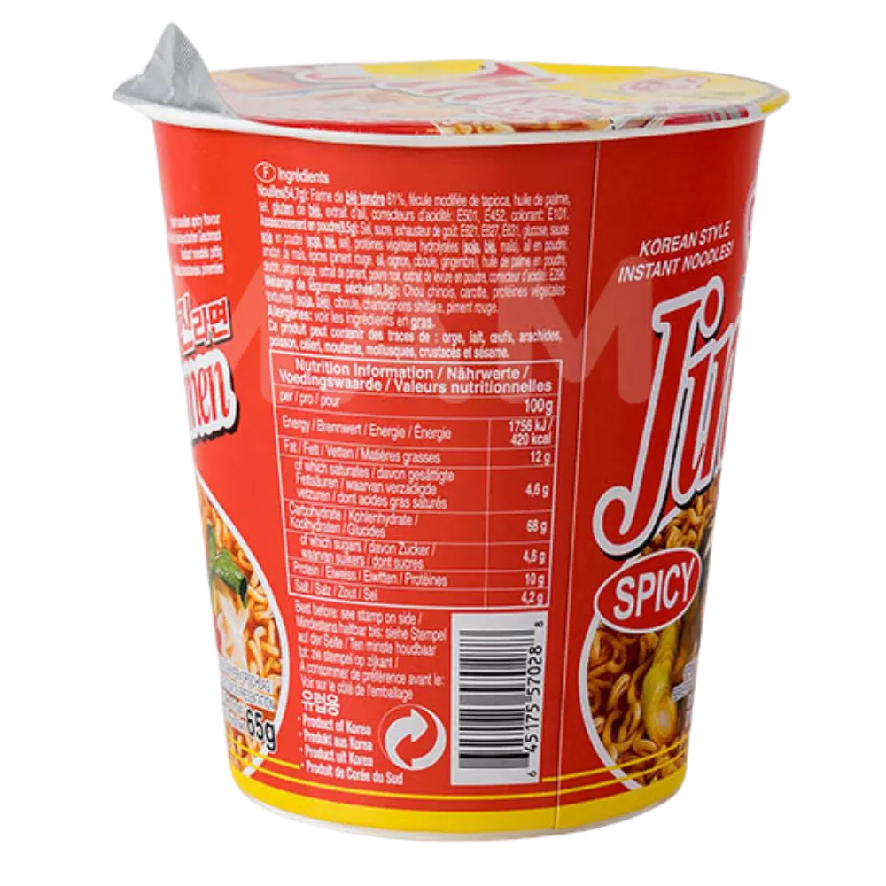 OTTOGI JIN Ramen Cup Spicy 65G - Image 2