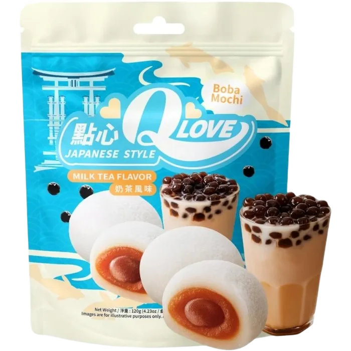QLove Mochi Boba Milk Tea Standing Pouch 120G