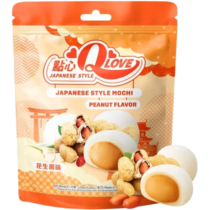 QLove Mochi Peanut Standing Pouch 120G