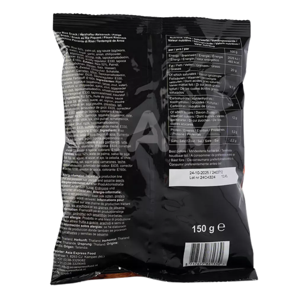 ROYAL ORIENT Hot Rice Crackers (Pikant) 150G - Image 2