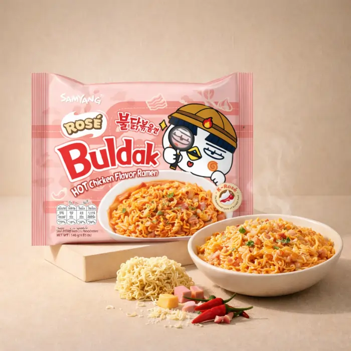 SAMYANG Buldak Ramen Rose Hot Chicken 140G - Image 2
