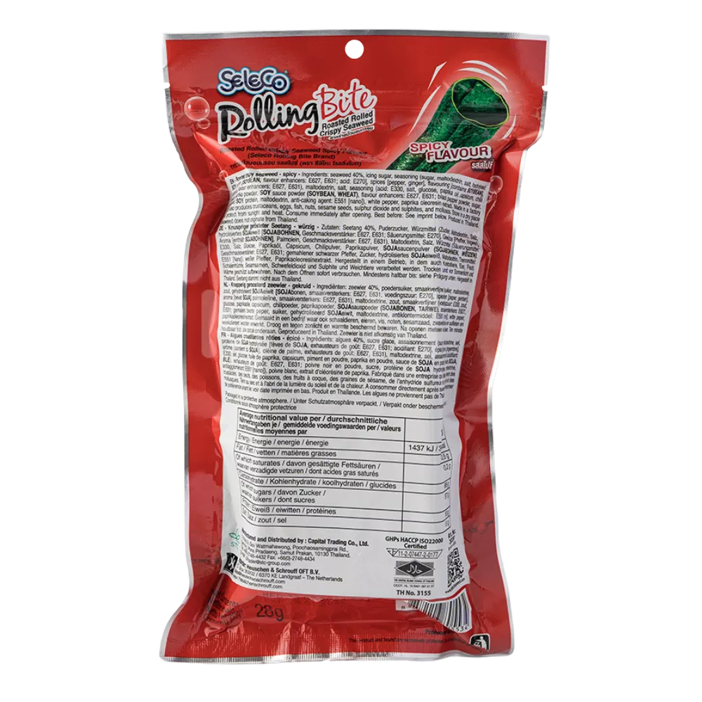 SELECO Rolling Bite Seetangsnack Spicy 28G - Image 2
