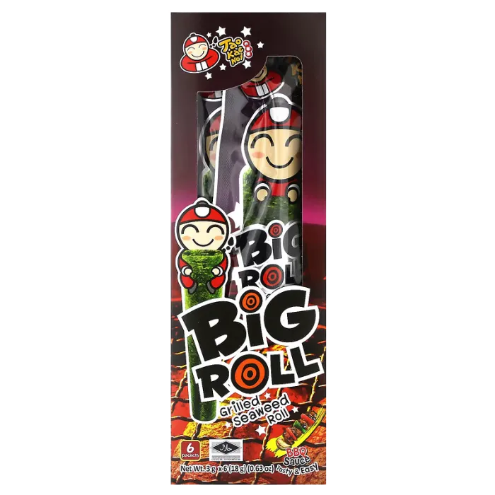 TAOKAENOI Big Roll Grill Seaweed BBQ 18G