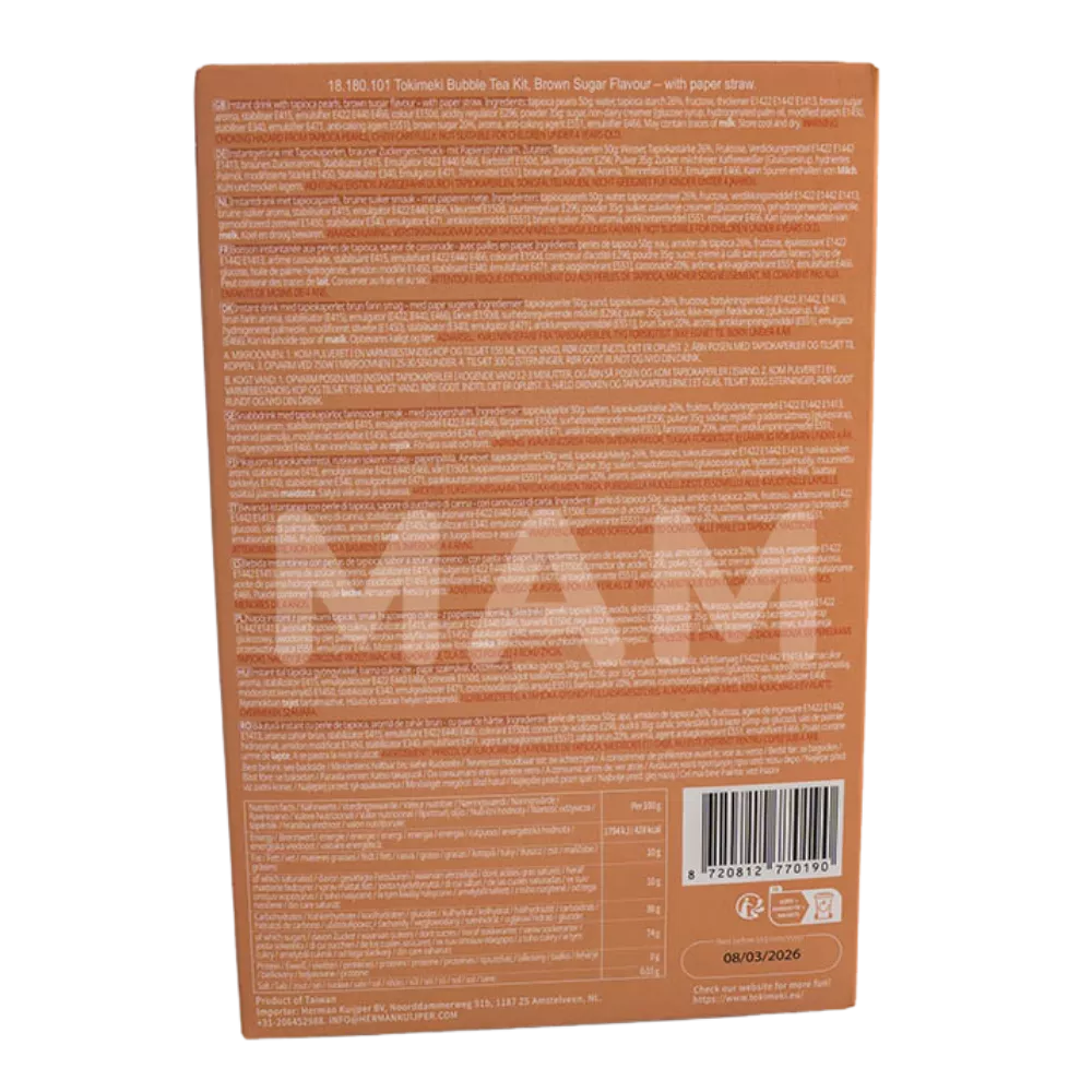 TOKIMEKI Bubble Tea Kit Brown Sugar Flavour 255G - Image 2