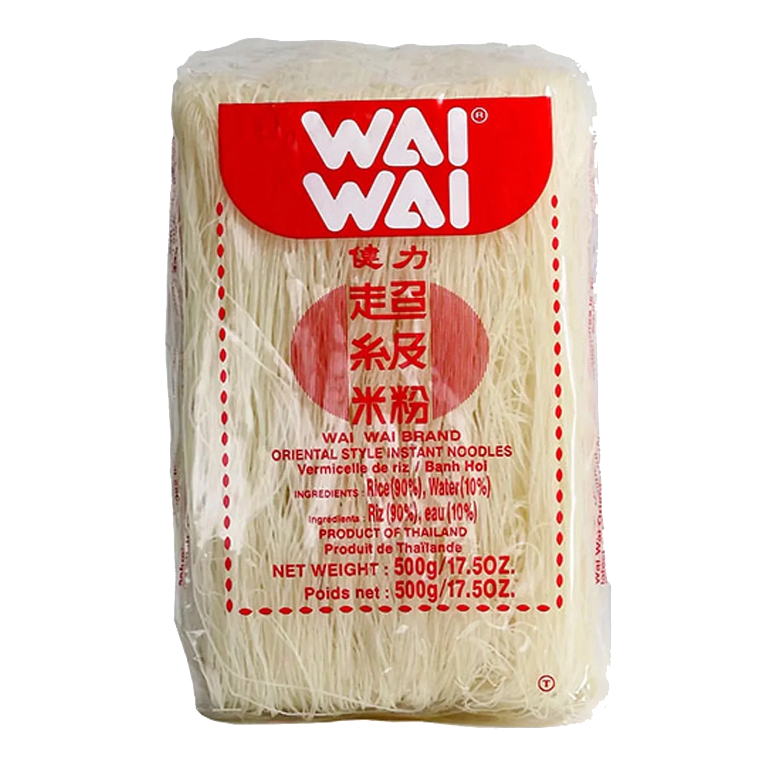 WAI WAI Reisnudeln Pk (Clear Pack) 500G
