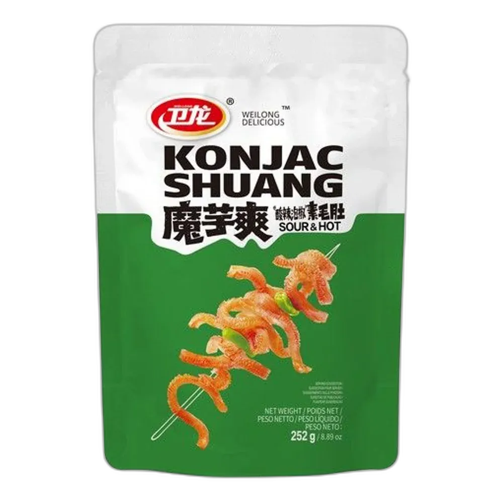 WEILONG Konjak Snack Sour & Hot Shuang 252G